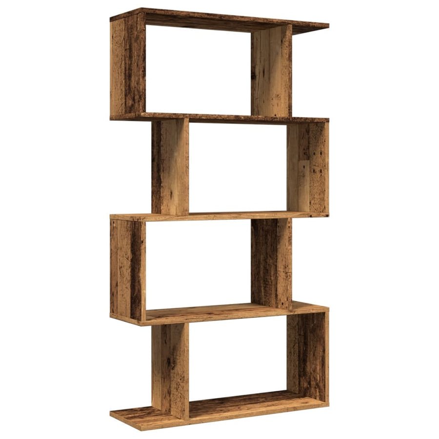 Kamerscherm / boekenkast 4-laags 70x24x129 cm hout oud hout