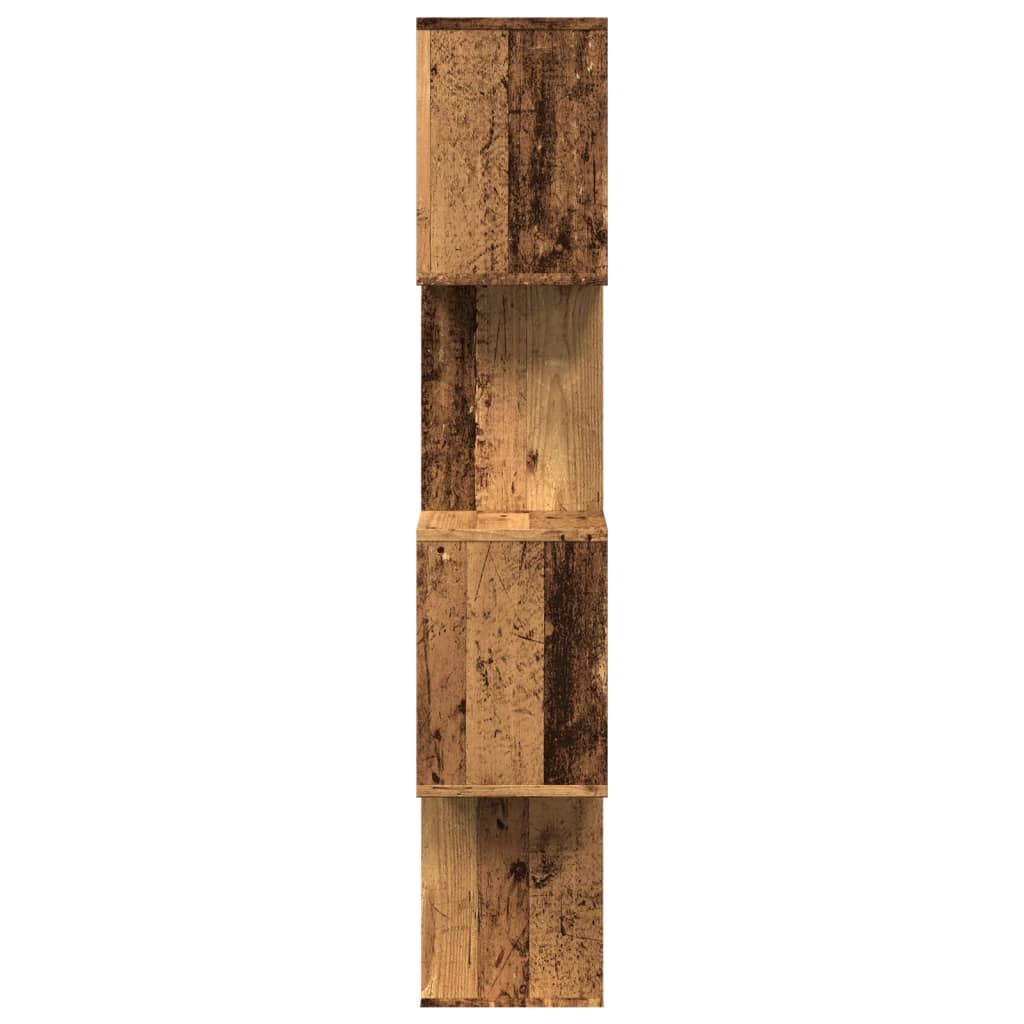 Kamerscherm / boekenkast 4-laags 70x24x129 cm hout oud hout