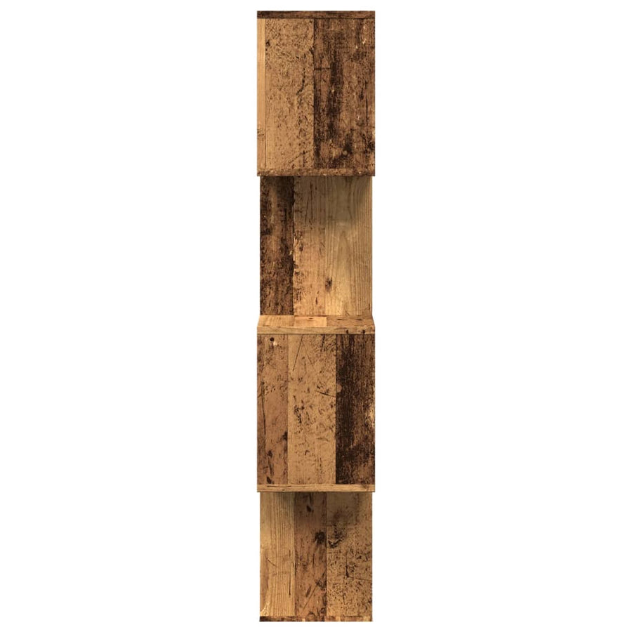 Kamerscherm / boekenkast 4-laags 70x24x129 cm hout oud hout