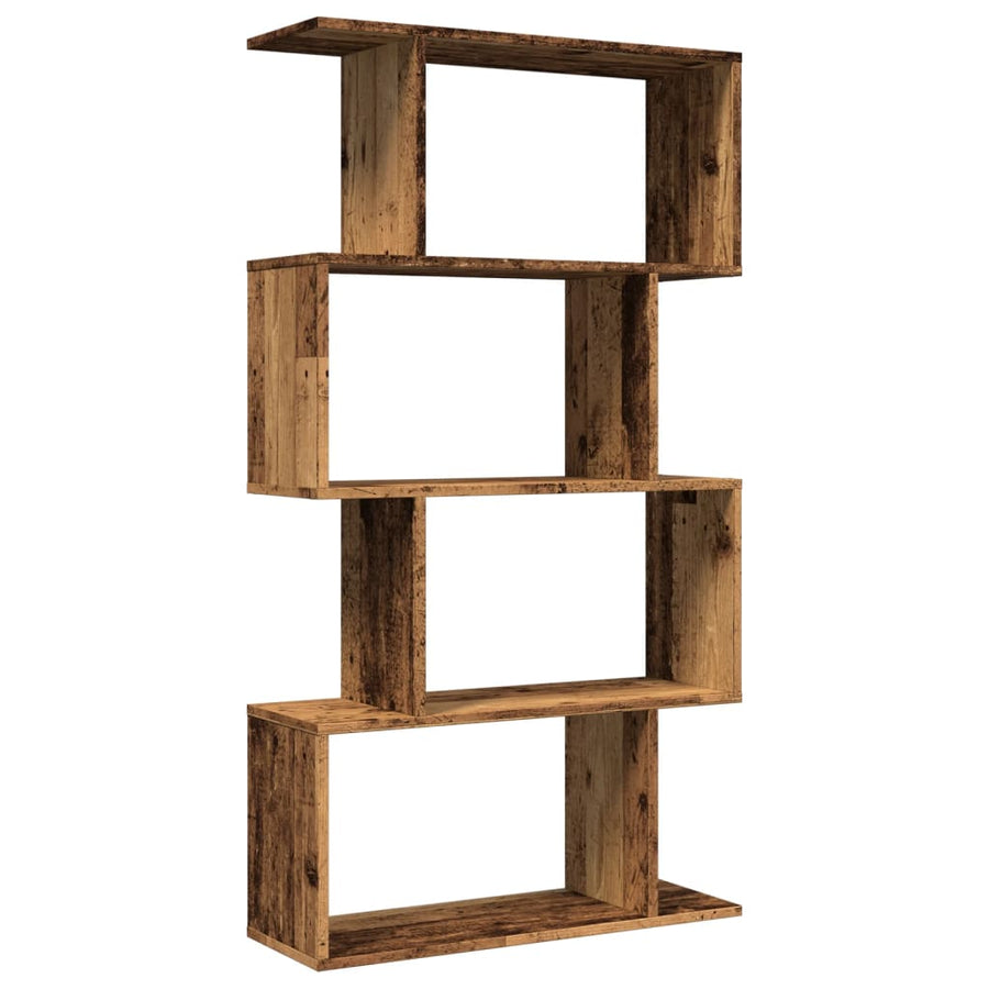 Kamerscherm / boekenkast 4-laags 70x24x129 cm hout oud hout