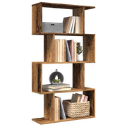 Boekenkast 70x24x129 cm oud hout