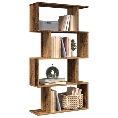 Kamerscherm / boekenkast 4-laags 70x24x129 cm hout oud hout