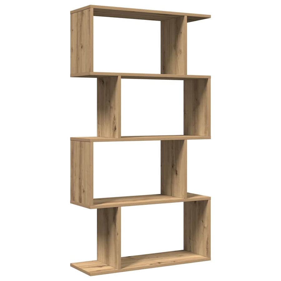 Kamerscherm / boekenkast 4-laags 70x24x129 cm hout artisanaal