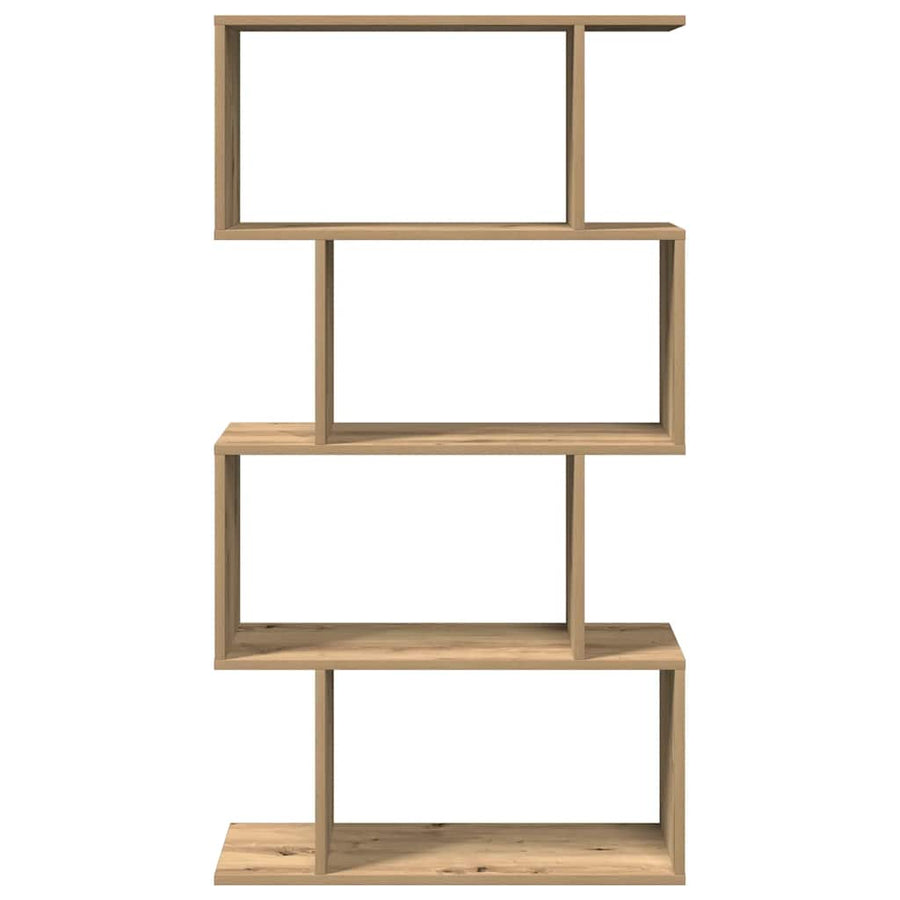 Kamerscherm / boekenkast 4-laags 70x24x129 cm hout artisanaal