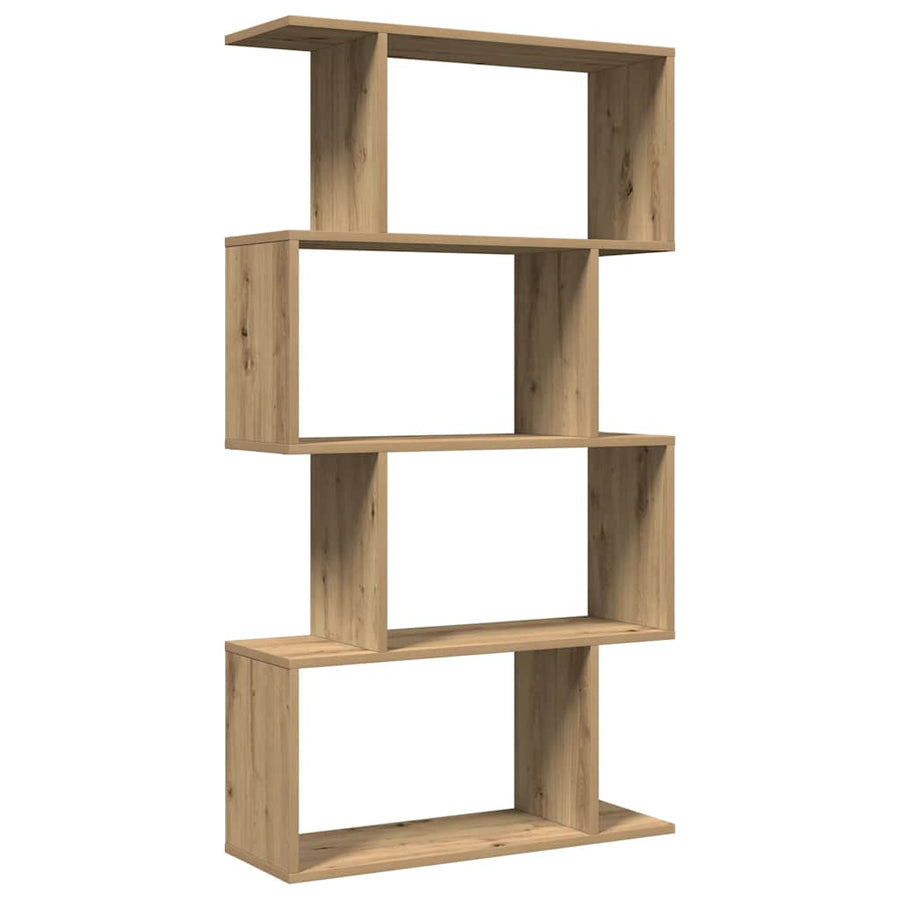Kamerscherm / boekenkast 4-laags 70x24x129 cm hout artisanaal