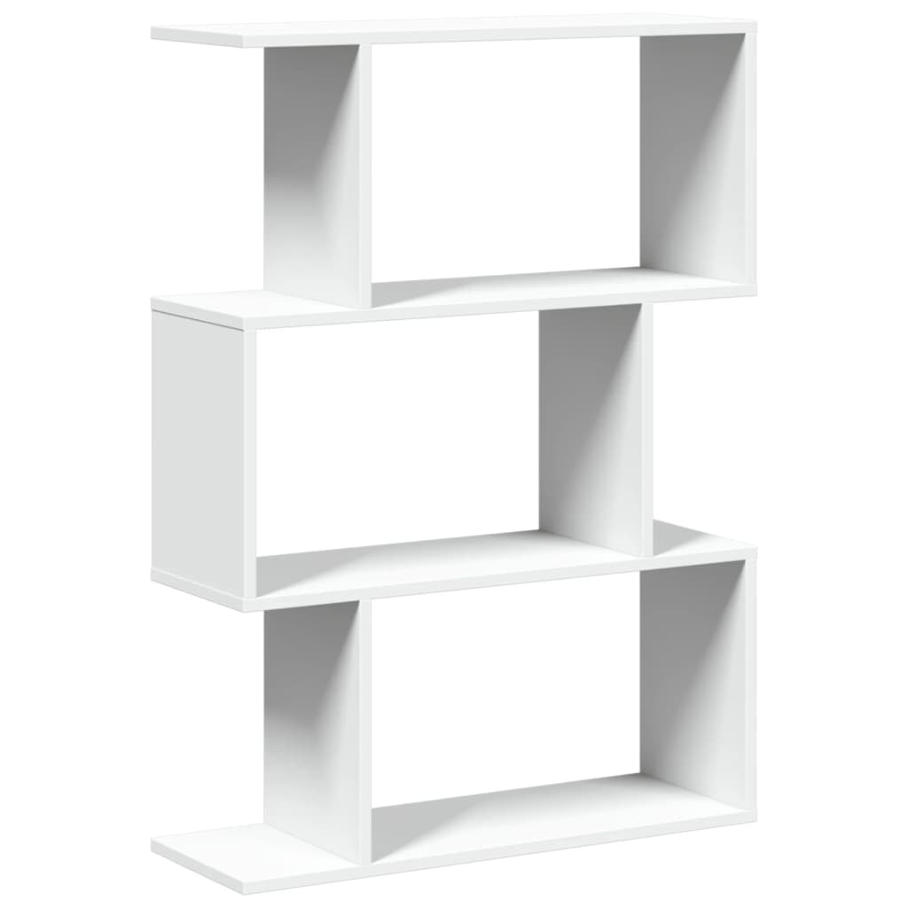 Kamerscherm / boekenkast 3-laags 70x24x97 cm bewerkt hout wit