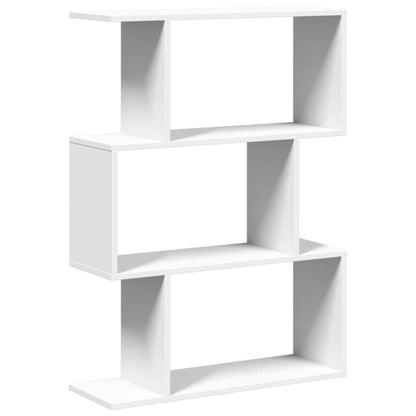 Kamerscherm / boekenkast 3-laags 70x24x97 cm bewerkt hout wit