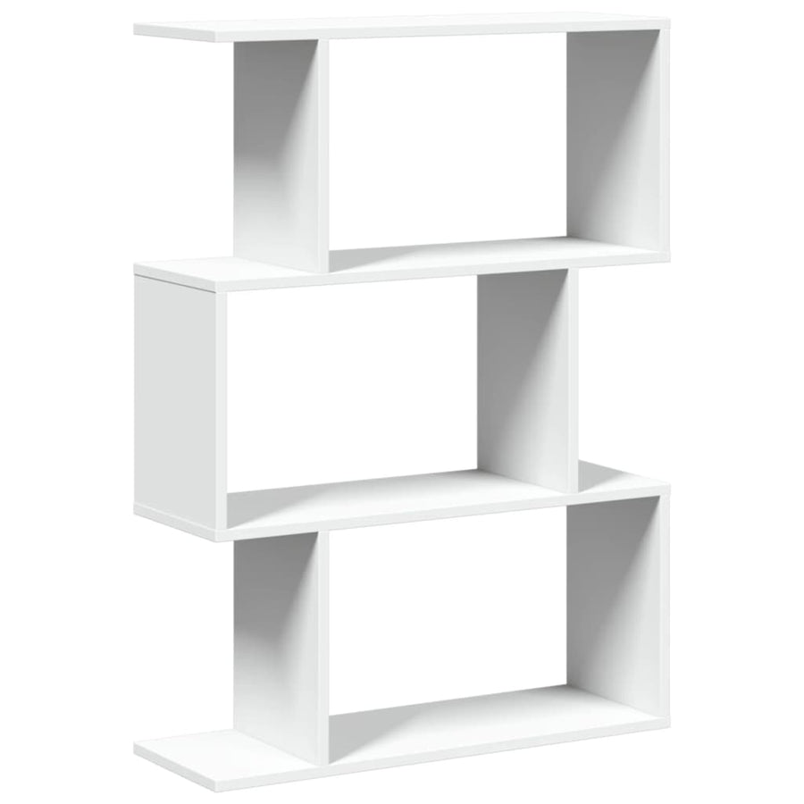 Kamerscherm / boekenkast 3-laags 70x24x97 cm bewerkt hout wit