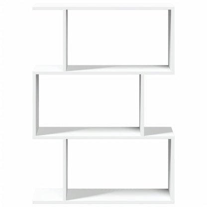 Kamerscherm / boekenkast 3-laags 70x24x97 cm bewerkt hout wit
