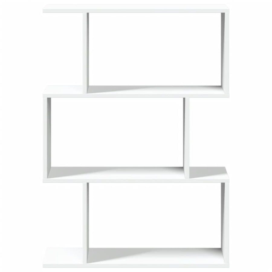 Kamerscherm / boekenkast 3-laags 70x24x97 cm bewerkt hout wit
