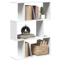 Kamerverdeler Boekenkast 3-laags Wit 70x24x97 cm Bewerkt Hout