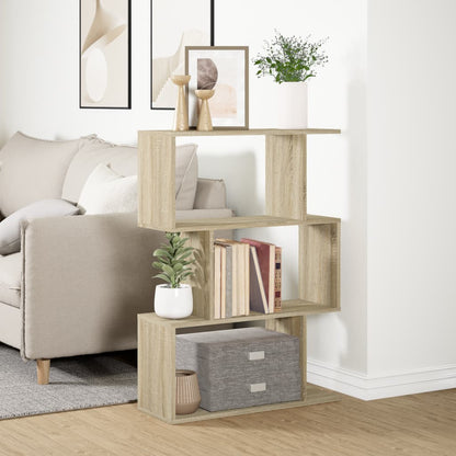 Kamerscherm / boekenkast 3-laags 70x24x97 cm hout sonoma eiken