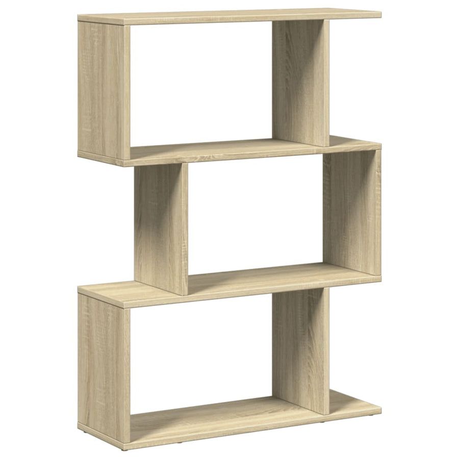 Kamerscherm / boekenkast 3-laags 70x24x97 cm hout sonoma eiken