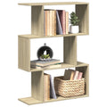 Kamerscherm / boekenkast 3-laags 70x24x97 cm hout sonoma eiken
