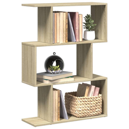 Kamerscherm / boekenkast 3-laags 70x24x97 cm hout sonoma eiken