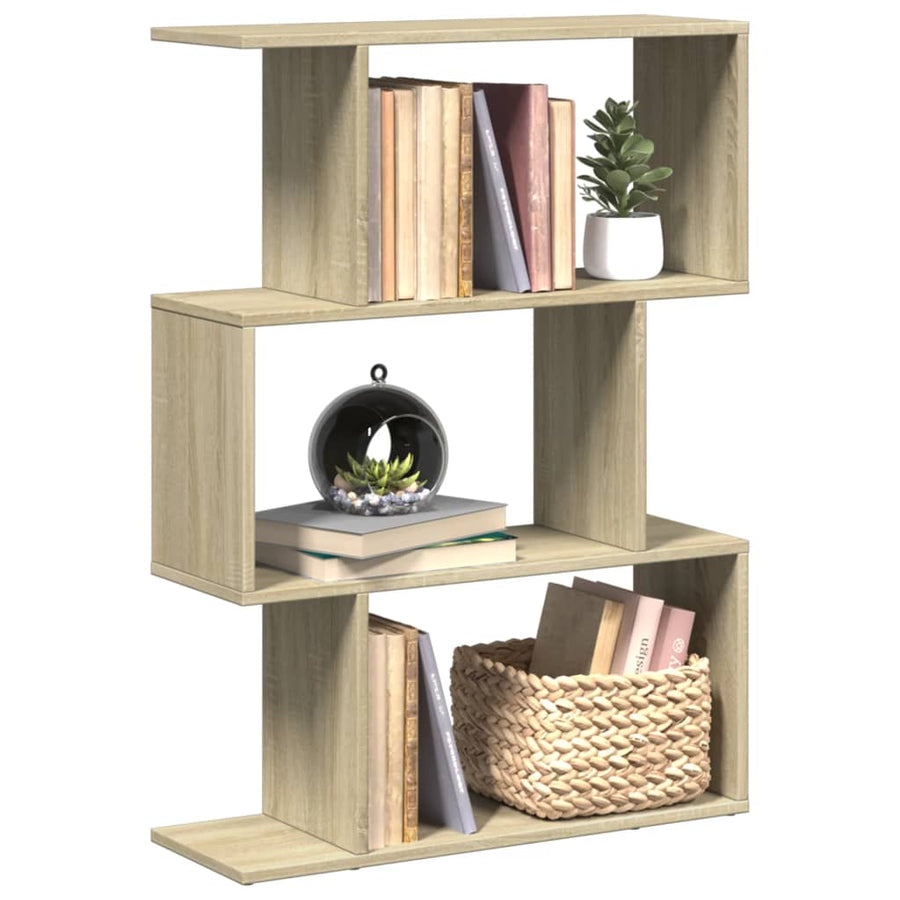 Kamerscherm / boekenkast 3-laags 70x24x97 cm hout sonoma eiken