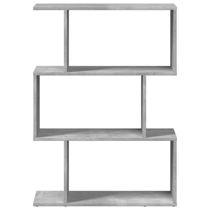 Kamerscherm / boekenkast 3-laags 70x24x97 cm hout betongrijs