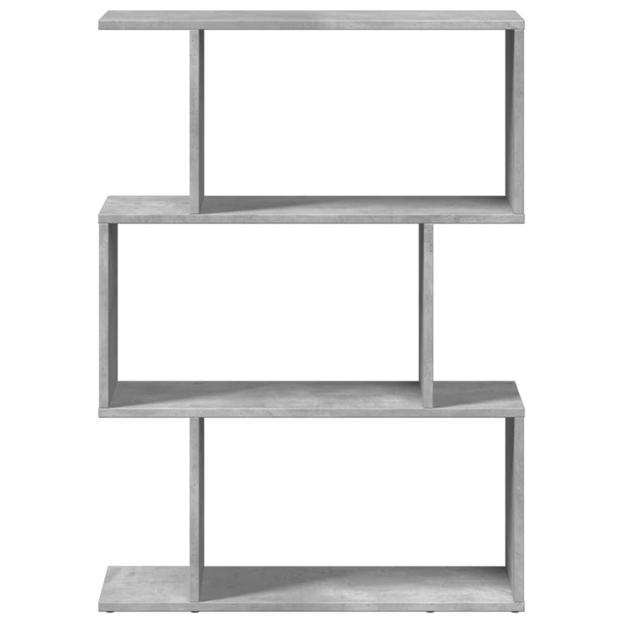 Kamerscherm / boekenkast 3-laags 70x24x97 cm hout betongrijs