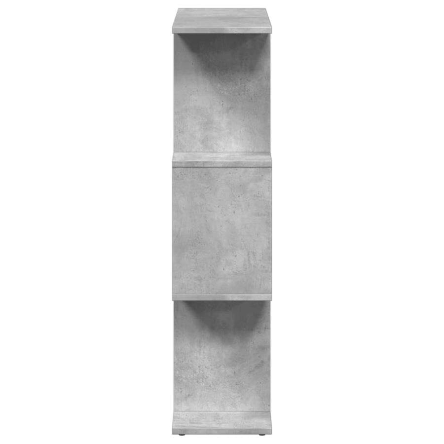 Kamerscherm / boekenkast 3-laags 70x24x97 cm hout betongrijs