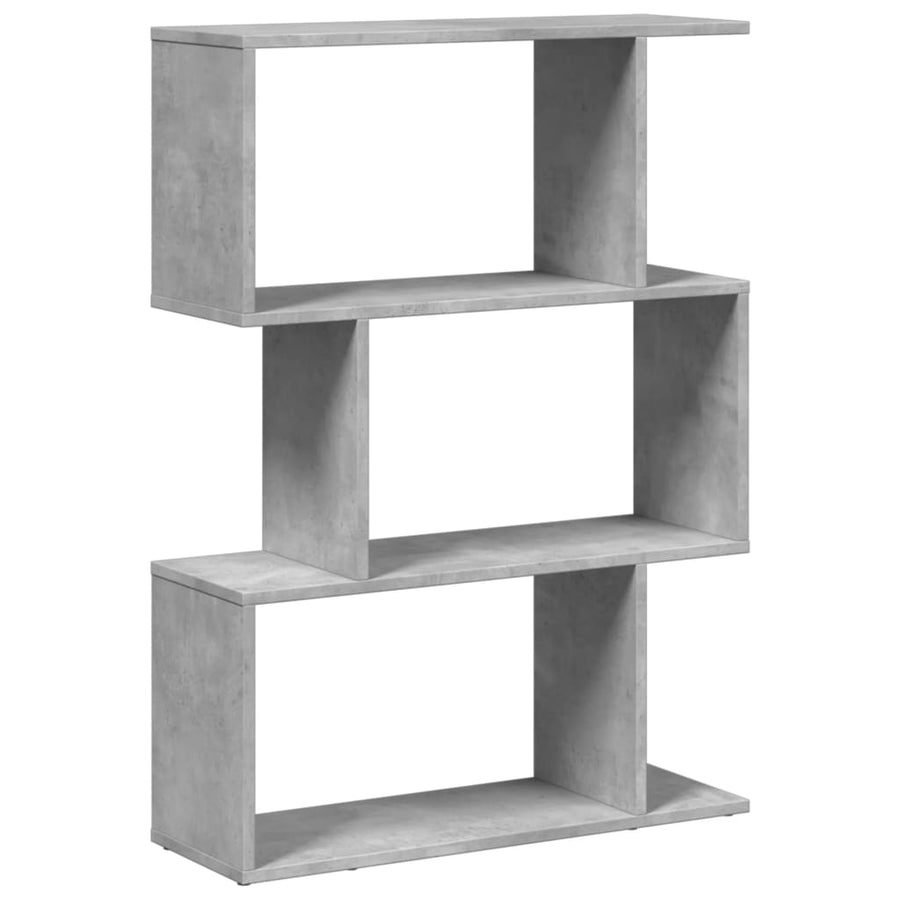 Kamerscherm / boekenkast 3-laags 70x24x97 cm hout betongrijs