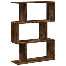 Kamerscherm / boekenkast 3-laags 70x24x97 cm hout gerookt eik