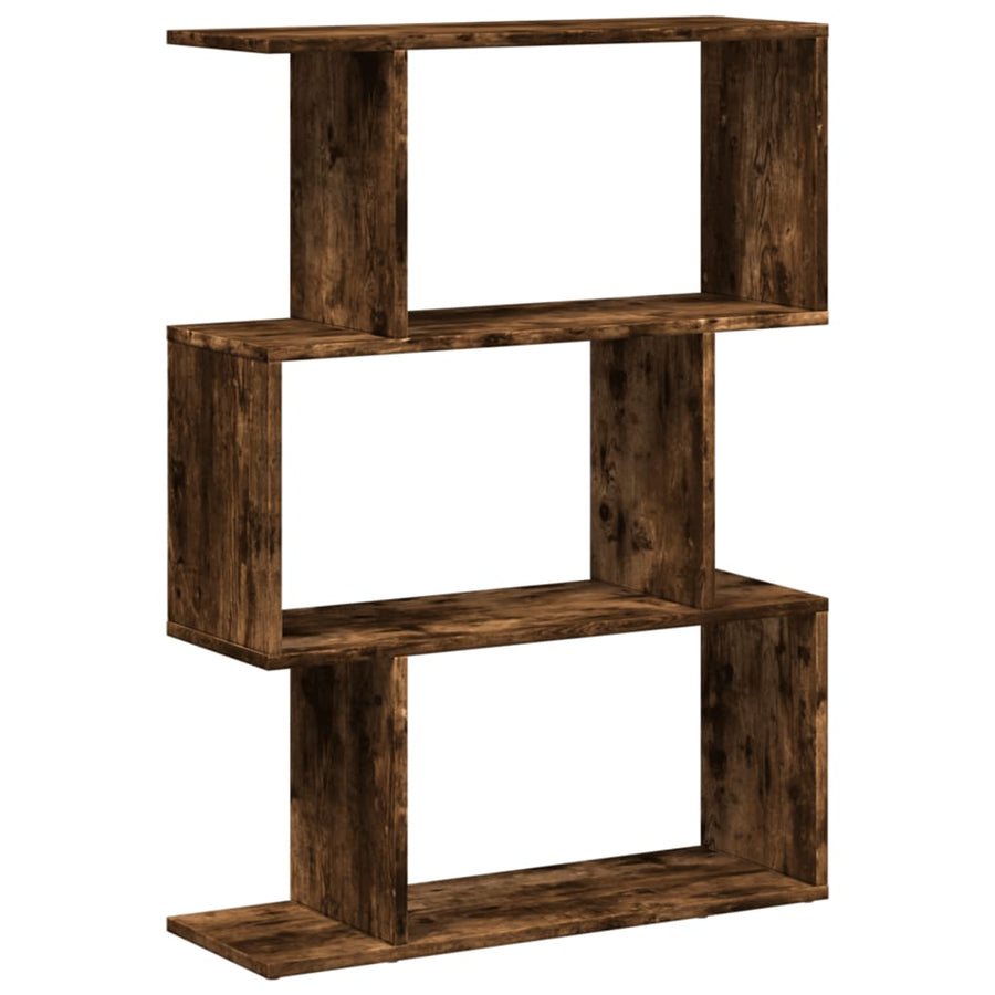 Kamerscherm / boekenkast 3-laags 70x24x97 cm hout gerookt eik