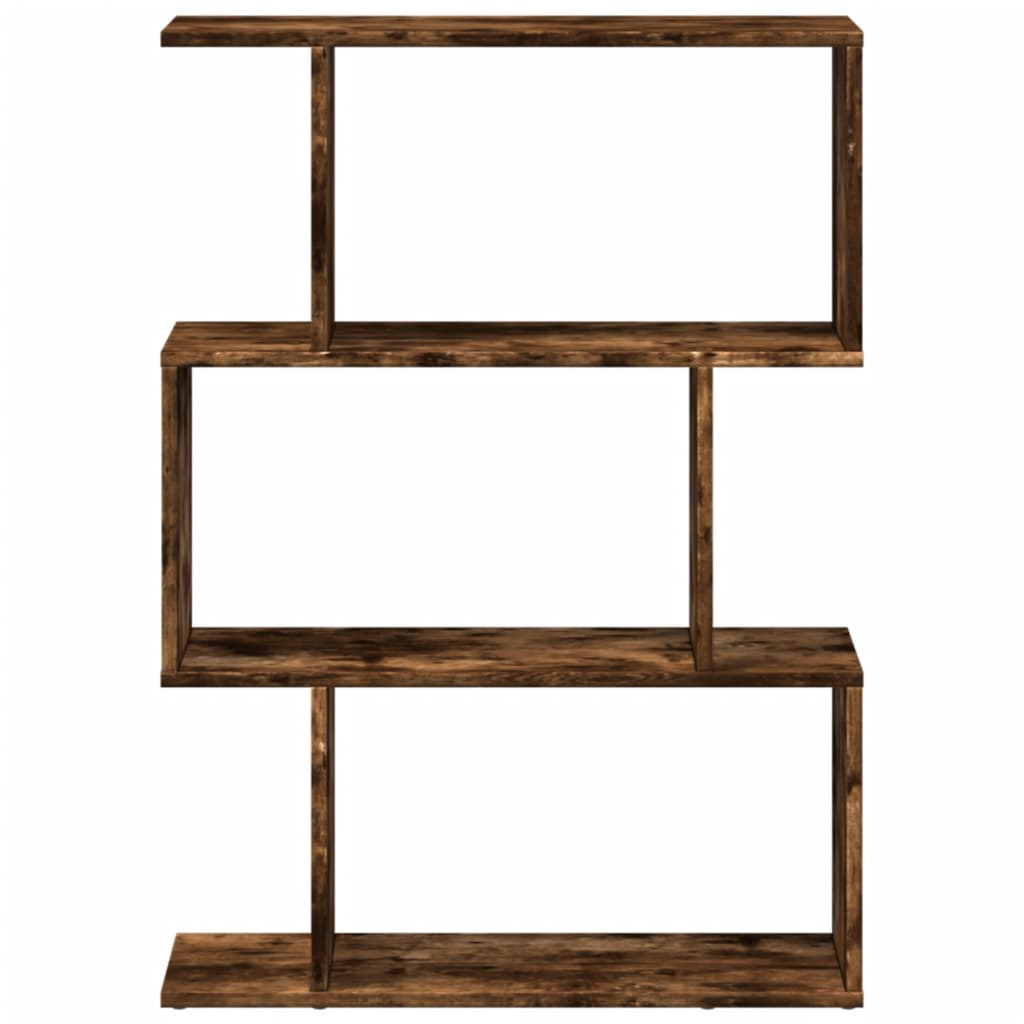 Kamerscherm / boekenkast 3-laags 70x24x97 cm hout gerookt eik
