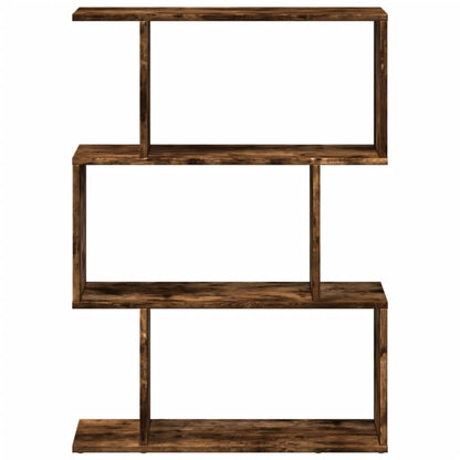 Kamerscherm / boekenkast 3-laags 70x24x97 cm hout gerookt eik