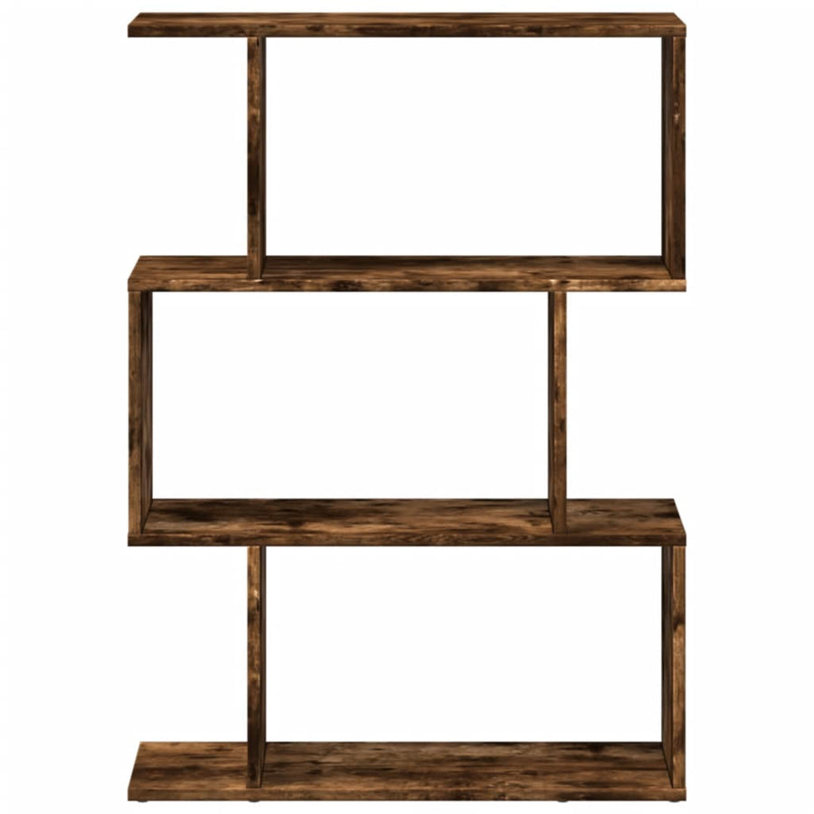 Kamerscherm / boekenkast 3-laags 70x24x97 cm hout gerookt eik