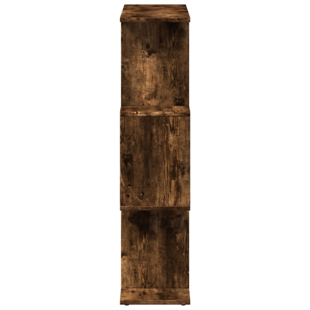 Kamerscherm / boekenkast 3-laags 70x24x97 cm hout gerookt eik