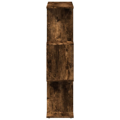 Kamerscherm / boekenkast 3-laags 70x24x97 cm hout gerookt eik