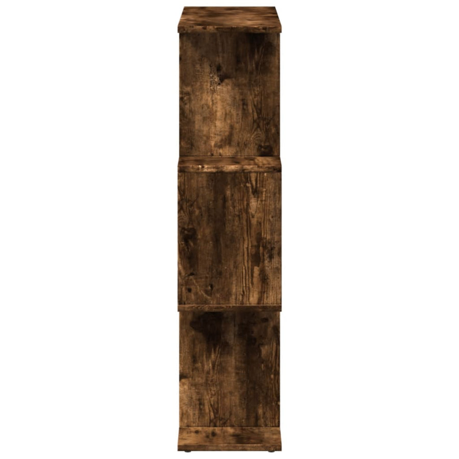 Kamerscherm / boekenkast 3-laags 70x24x97 cm hout gerookt eik