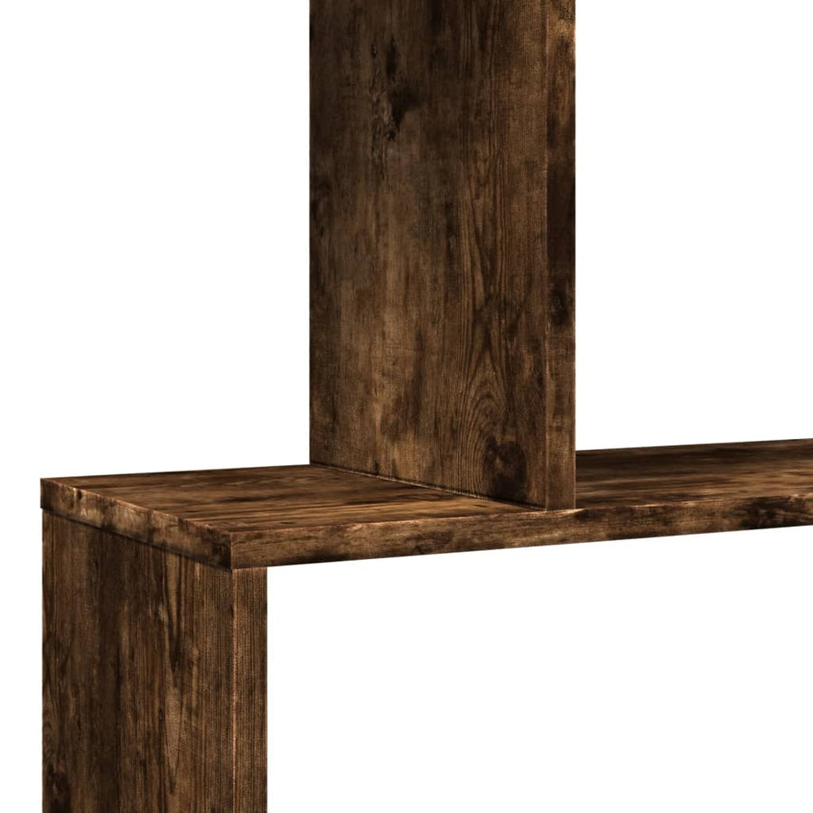 Kamerscherm / boekenkast 3-laags 70x24x97 cm hout gerookt eik