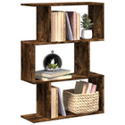 Room divider / bookcase 3-tier 70x24x97 cm wood smoked oak