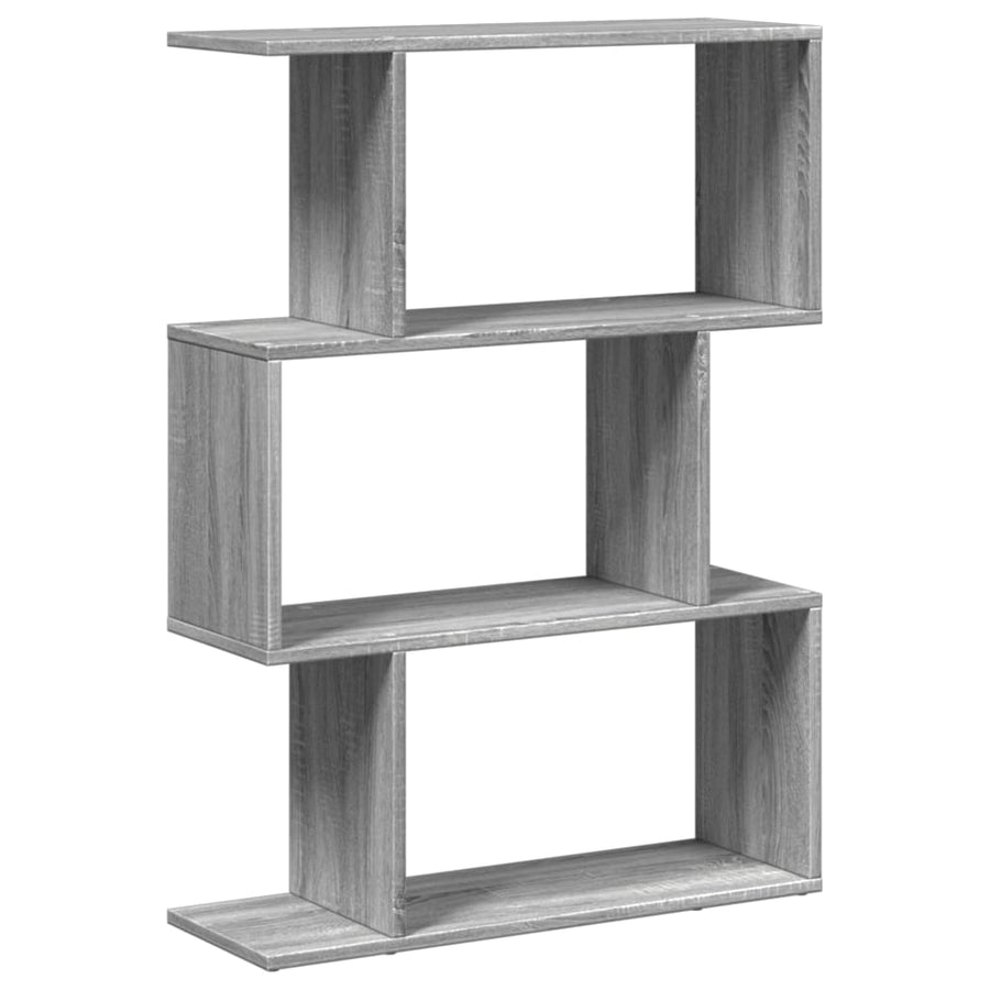 Kamerscherm / boekenkast 3-laags 70x24x97 cm hout grijs sonoma