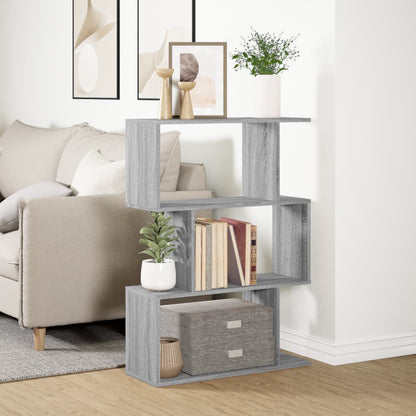 Kamerscherm / boekenkast 3-laags 70x24x97 cm hout grijs sonoma
