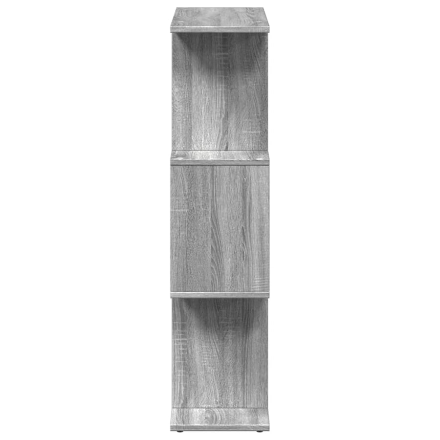 Kamerscherm / boekenkast 3-laags 70x24x97 cm hout grijs sonoma