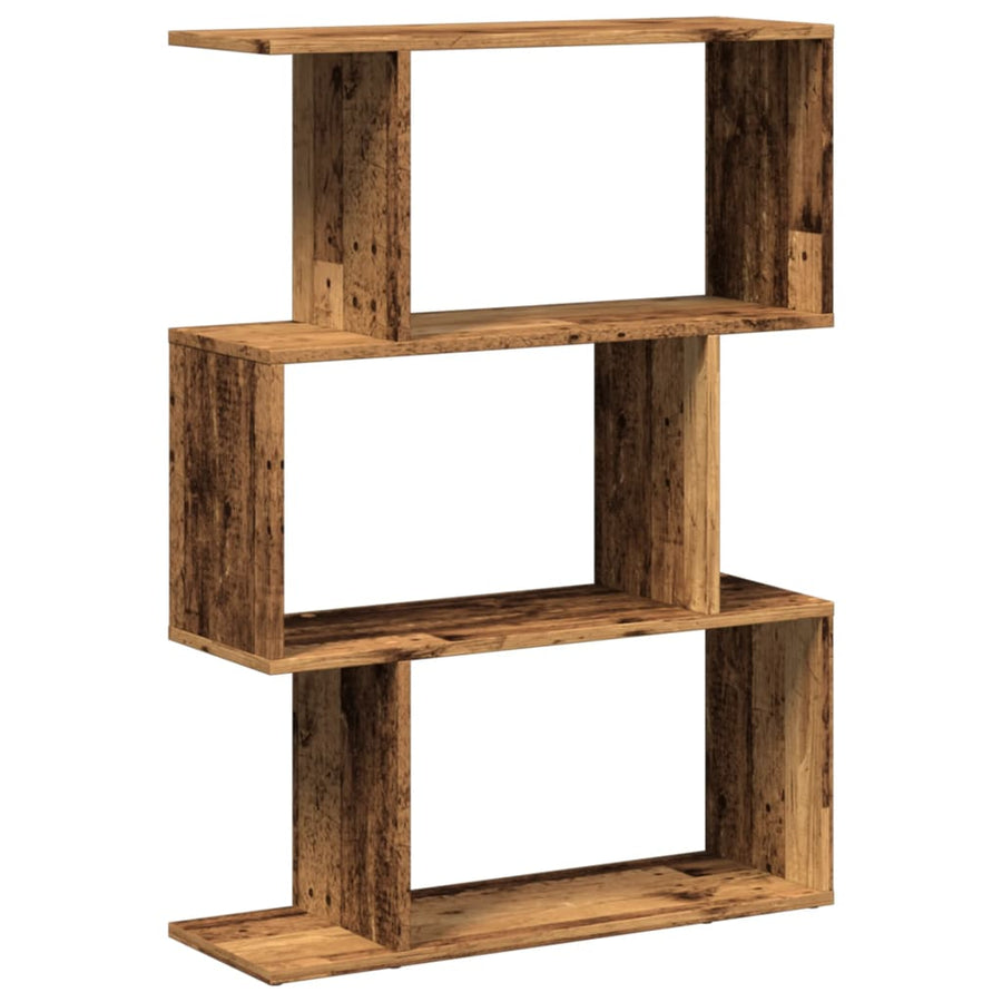 Kamerscherm / boekenkast 3-laags 70x24x97 cm hout oud hout
