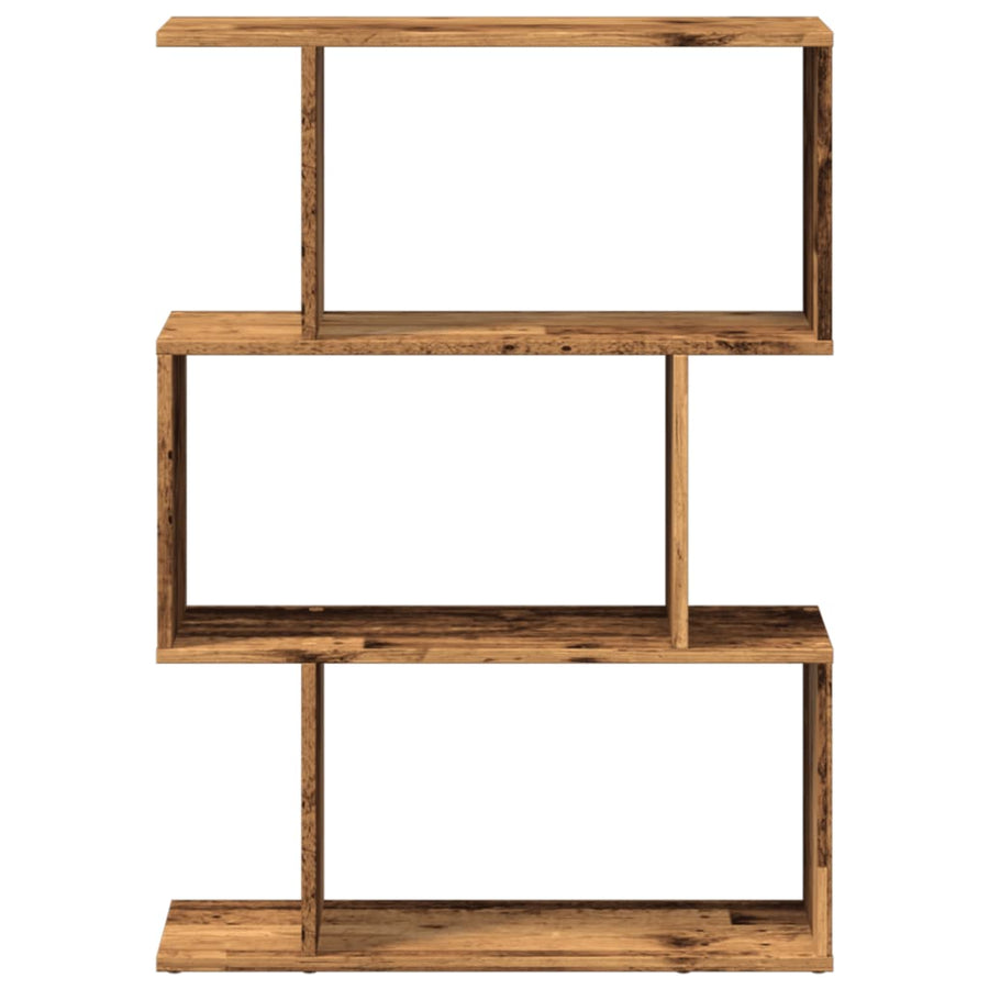 Kamerscherm / boekenkast 3-laags 70x24x97 cm hout oud hout