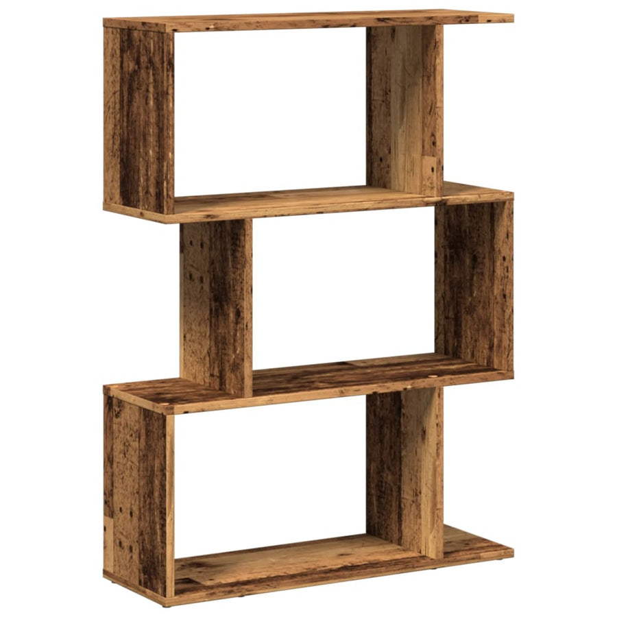 Kamerscherm / boekenkast 3-laags 70x24x97 cm hout oud hout