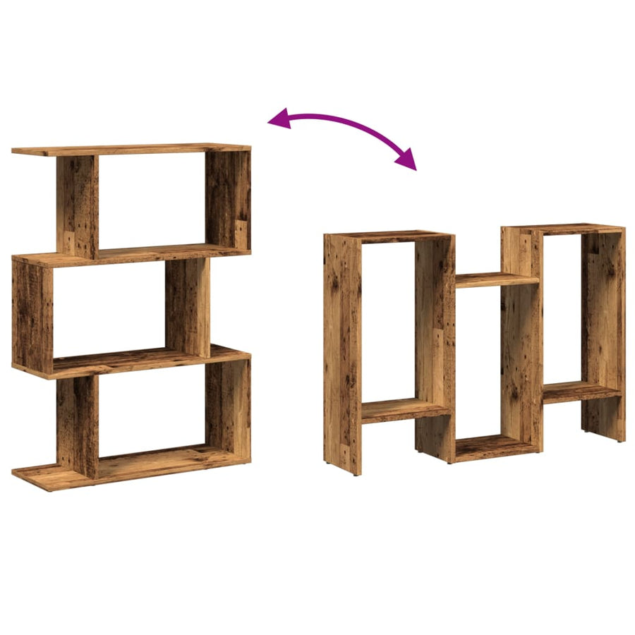 Kamerscherm / boekenkast 3-laags 70x24x97 cm hout oud hout