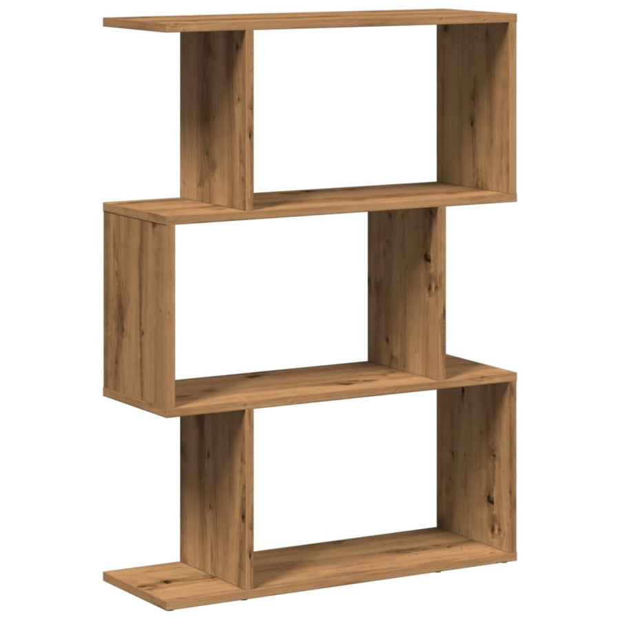 Kamerscherm / boekenkast 3-laags 70x24x97 cm hout artisanaal