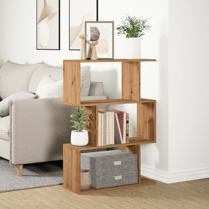Kamerscherm / boekenkast 3-laags 70x24x97 cm hout artisanaal