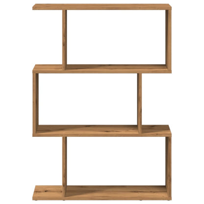 Kamerscherm / boekenkast 3-laags 70x24x97 cm hout artisanaal