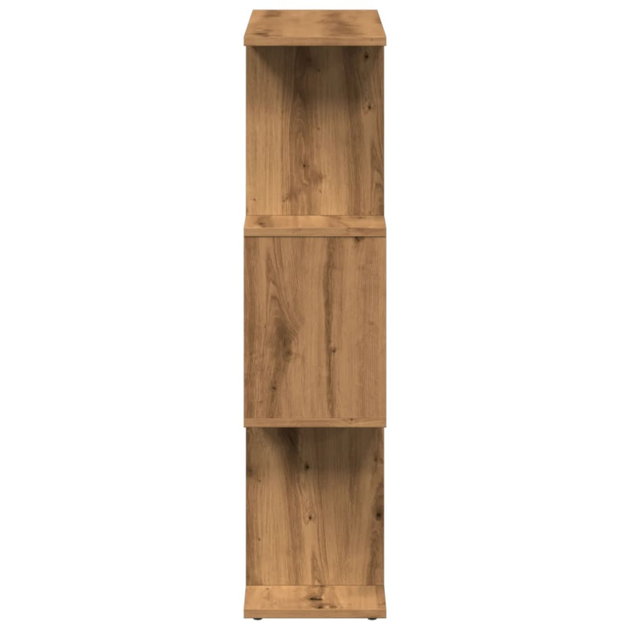 Kamerscherm / boekenkast 3-laags 70x24x97 cm hout artisanaal