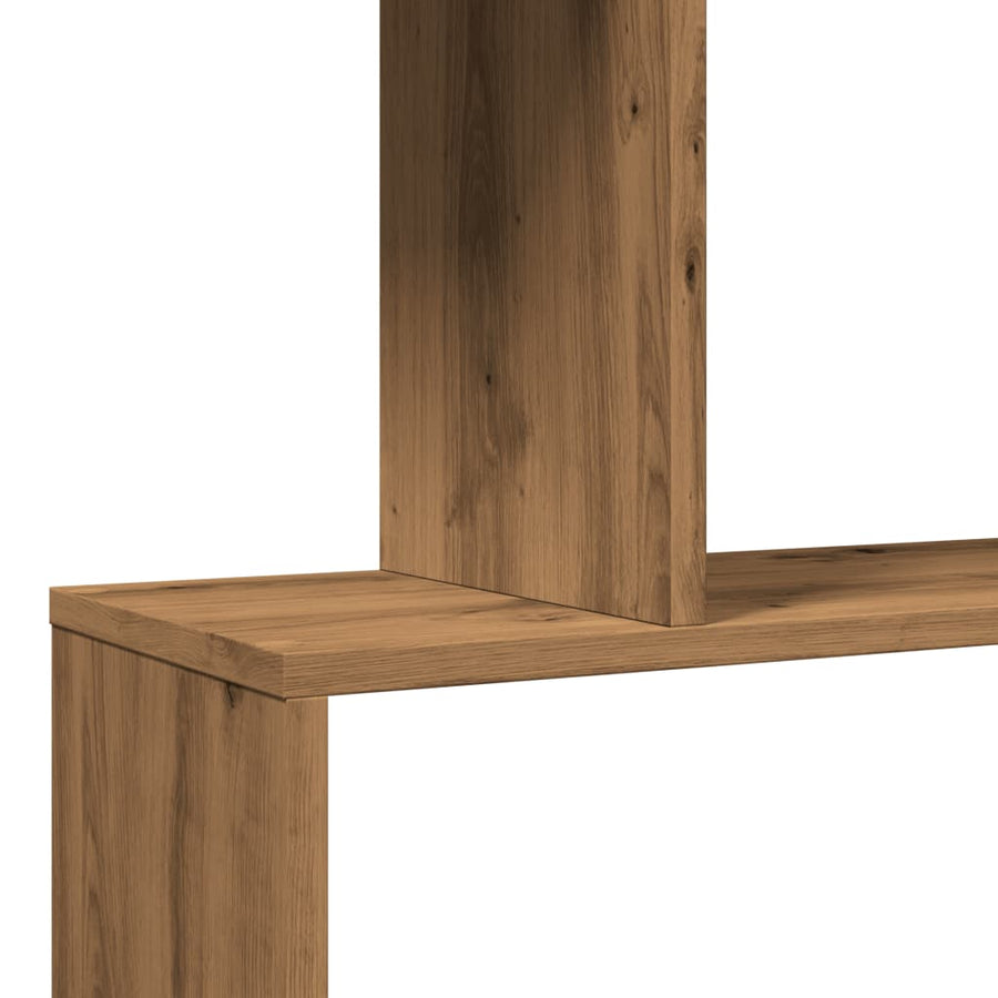 Kamerscherm / boekenkast 3-laags 70x24x97 cm hout artisanaal