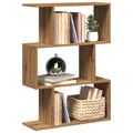 Kamerscherm / boekenkast 3-laags 70x24x97 cm hout artisanaal