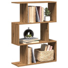 Boekenkast kamerscherm 70x24x97 cm hout artisanaal