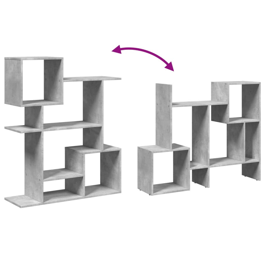 Kamerscherm / boekenkast 92x29x112 cm hout betongrijs