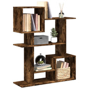 Boekenkast kamerscherm 92x29x112 cm bewerkt hout gerookt eiken